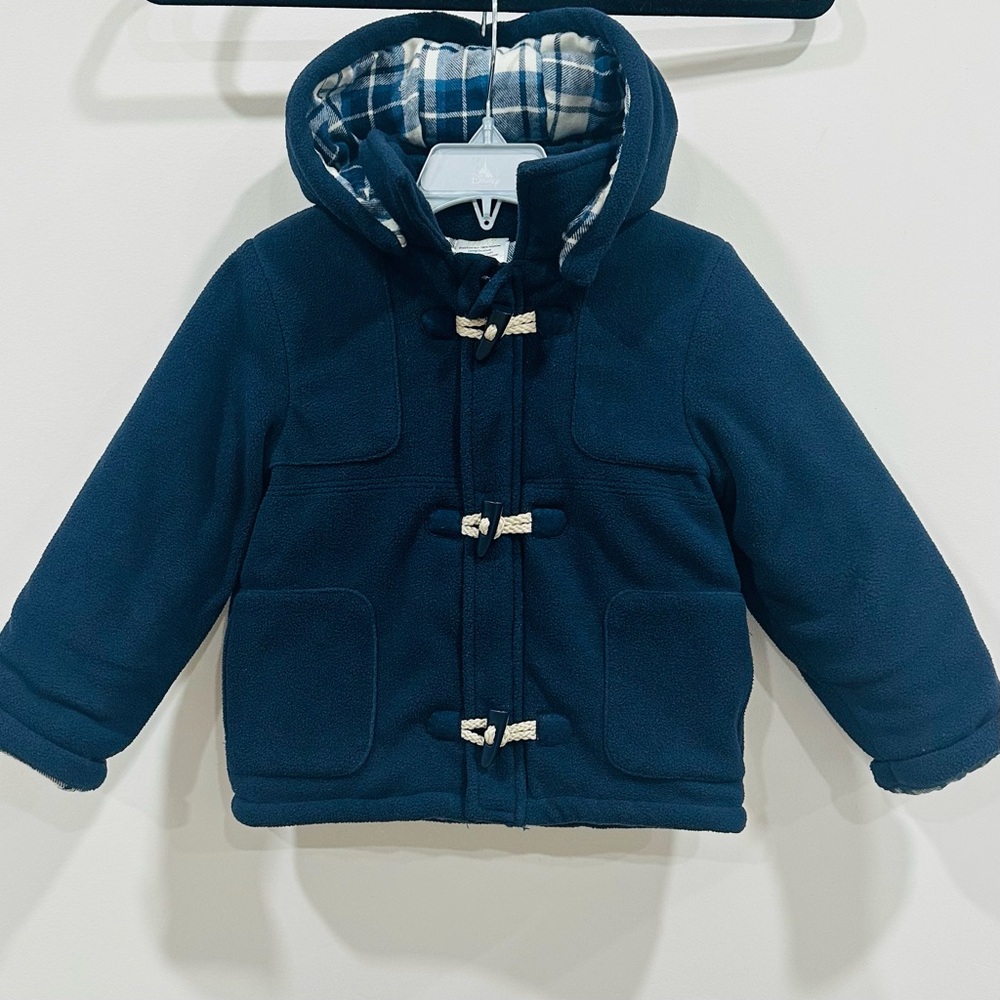 Tots Fifth Avenue Kids‎ Blue  fleece flannel hooded jacket coat 24 M